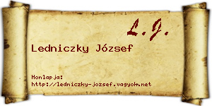 Ledniczky József névjegykártya