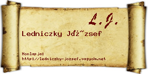 Ledniczky József névjegykártya