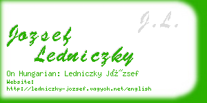 jozsef ledniczky business card